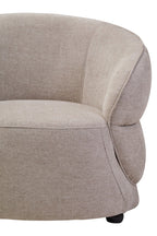 Daphne Taupe Chenille Curved Chair