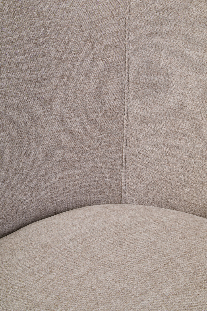 Daphne Taupe Chenille Curved Chair