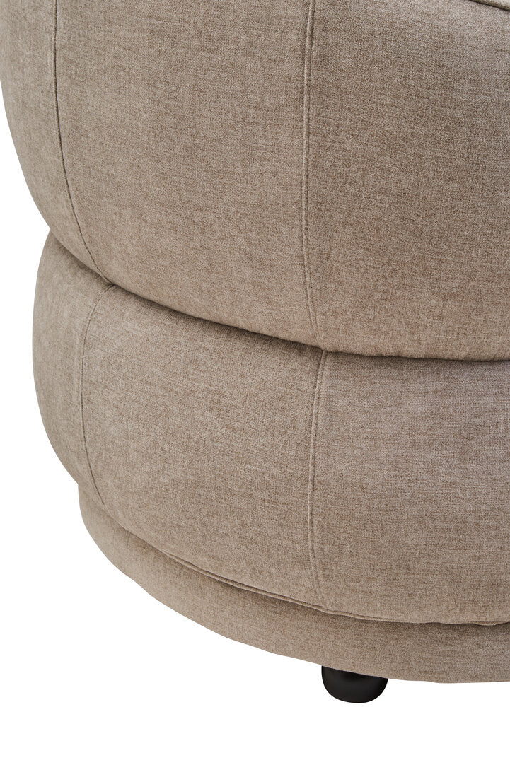 Daphne Taupe Chenille Curved Chair
