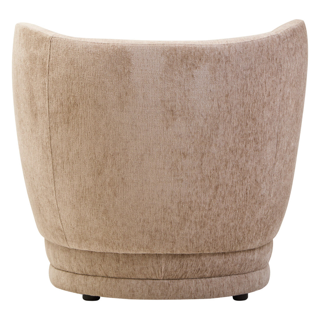 Delray Deep Stone Chenille Curved Chair