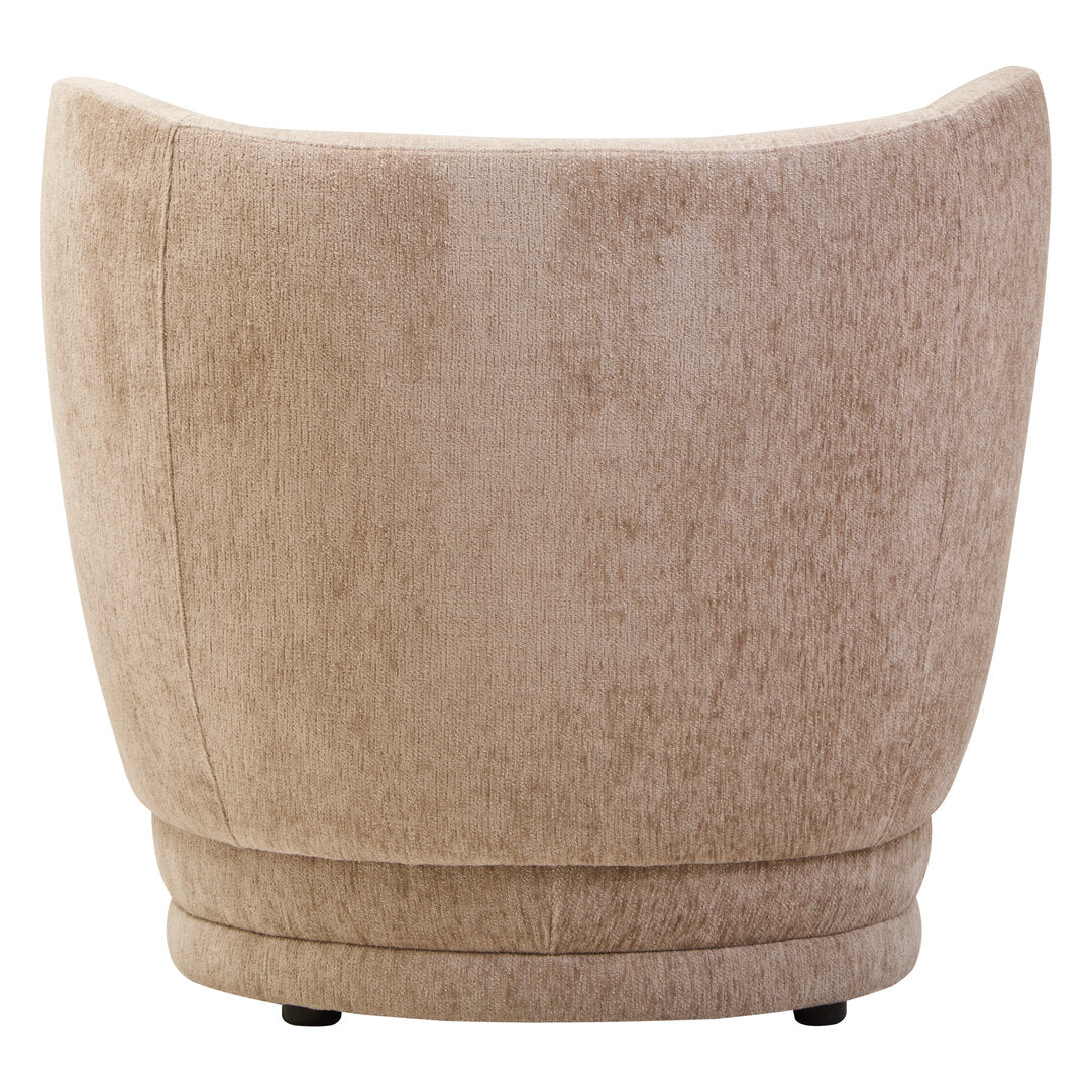 Delray Deep Stone Chenille Curved Chair