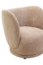 Delray Deep Stone Chenille Curved Chair