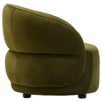 Darla Forest Green Curved Velvet Chair