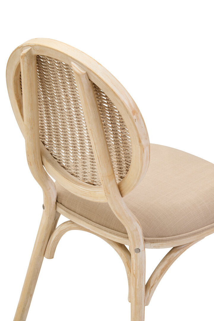 Cebu White Wash Elm Wood Dining Chair