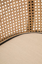 Cebu Natural Cane Bench with Black Beech Wood Frame