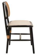 Cebu Natural Cane Bench with Black Elm Wood Frame