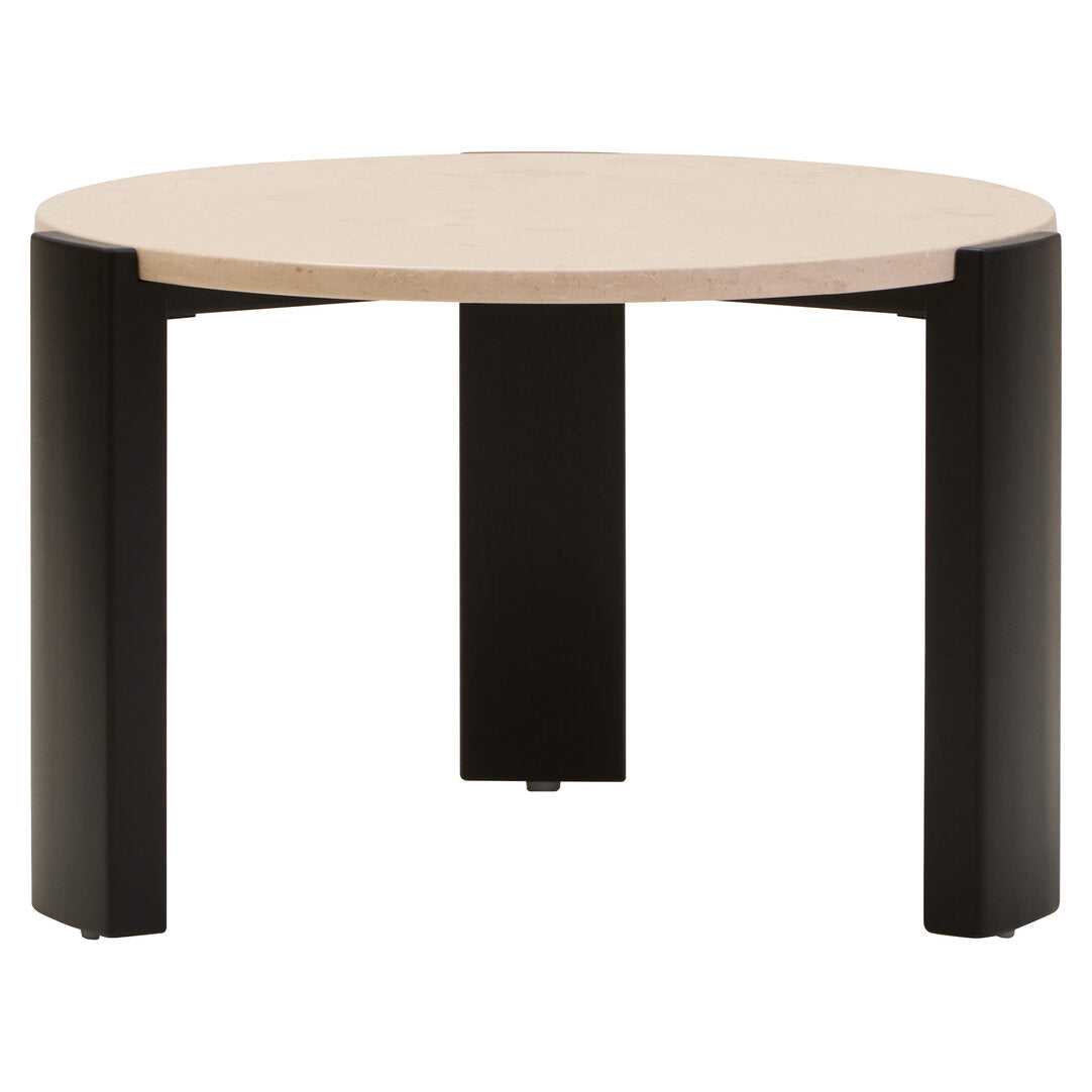Palermo Round Cream Marble Top Small Coffee Table