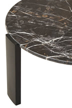 Palermo Round Black Marble Top Large Coffee Table