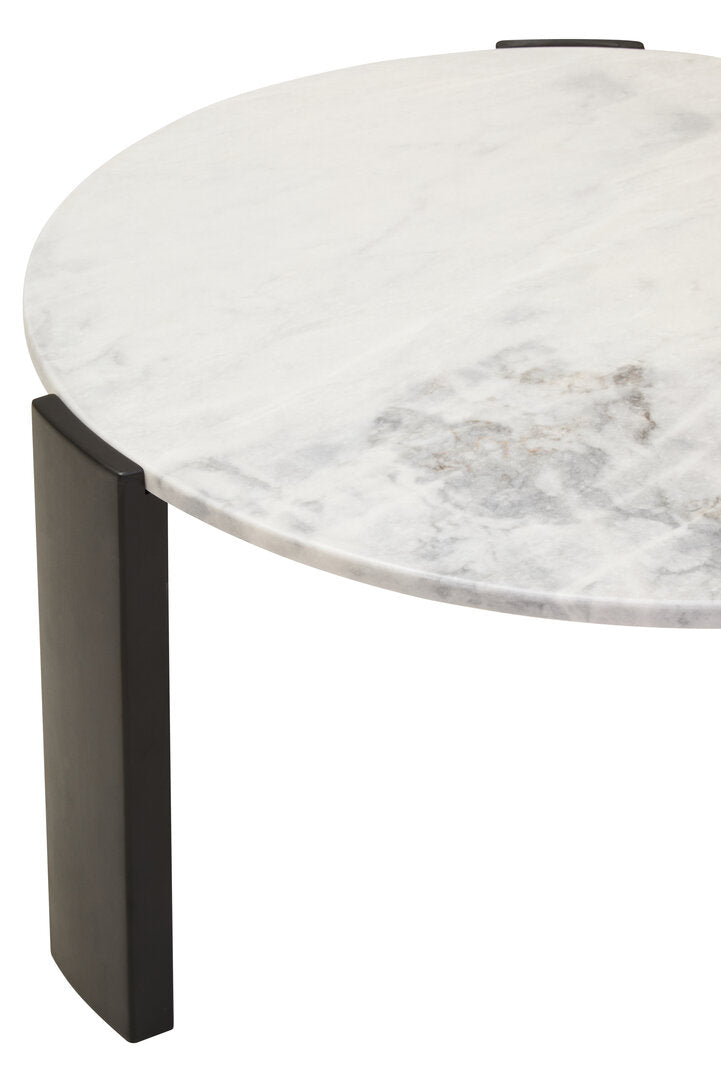 Palermo Round White Marble Top Large Coffee Table