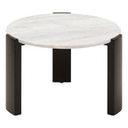 Palermo Round White Marble Top Small Coffee Table