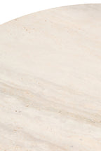Palermo Travertine Top Round Side Table
