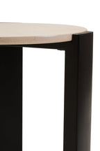 Palermo Cream Marble Top Round Side Table