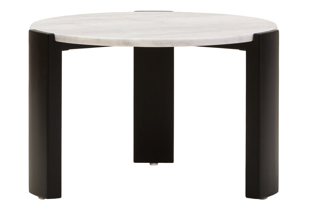 Palermo Round White Marble Top Small Coffee Table