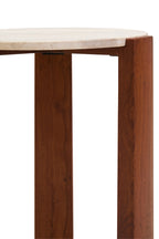 Palermo Travertine Top Round Side Table