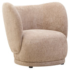 Delray Deep Stone Chenille Curved Chair