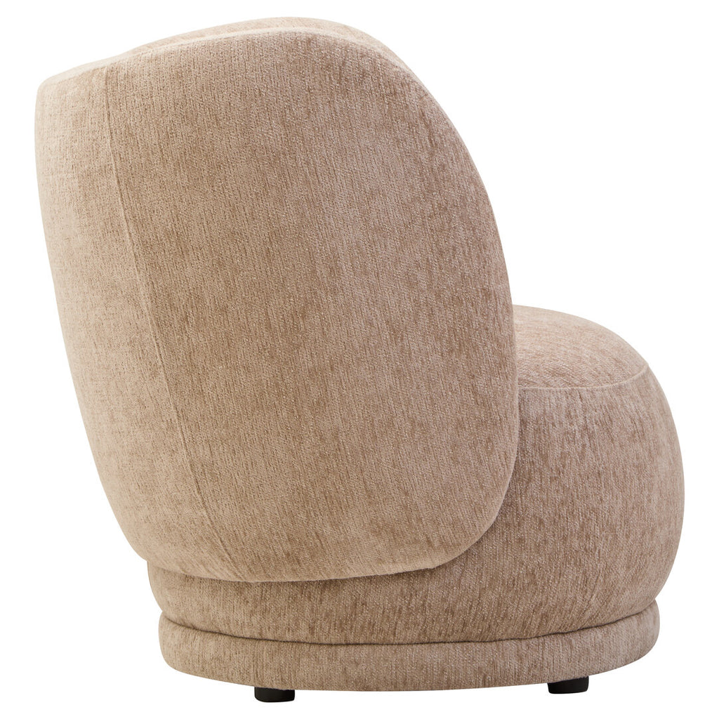 Delray Deep Stone Chenille Curved Chair