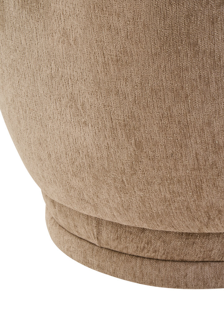 Delray Deep Stone Chenille Curved Chair