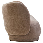 Delray Deep Stone Chenille Curved Three Seater Sofa