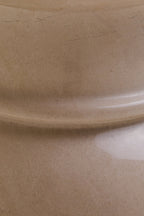 Zoro Cream Marble Stool and Side Table