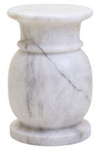 Zoro White Marble Stool And Side Table