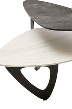 Imperia 2 Tier Small Asymmetrical Ceramic Coffee Table