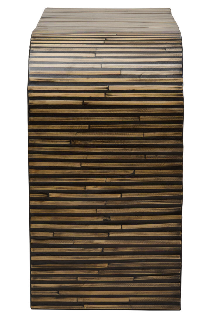 Bambusa Bamboo Inlay Curved Console Table