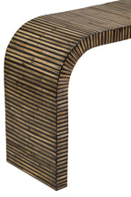 Bambusa Bamboo Inlay Curved Console Table