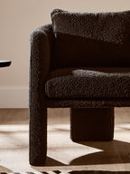 Ozzero Black Boucle Curved Armchair