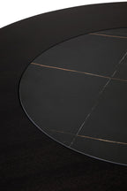 Imperia Round Veneer Dining Table with Ceramic Lazy Susan