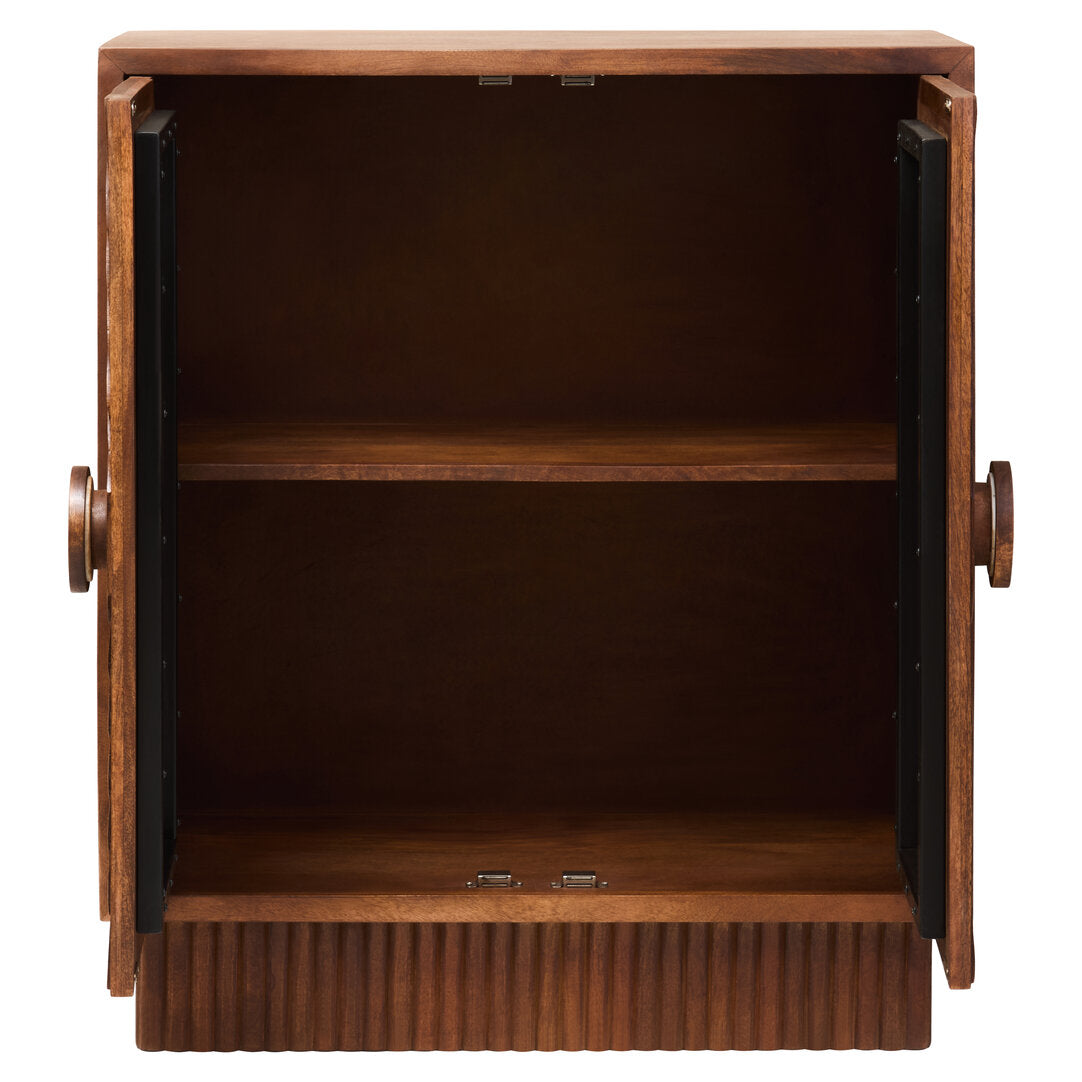 Sangar Two Door Mango Wood Carved Cabinet
