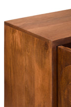 Sangar Two Door Mango Wood Carved Cabinet