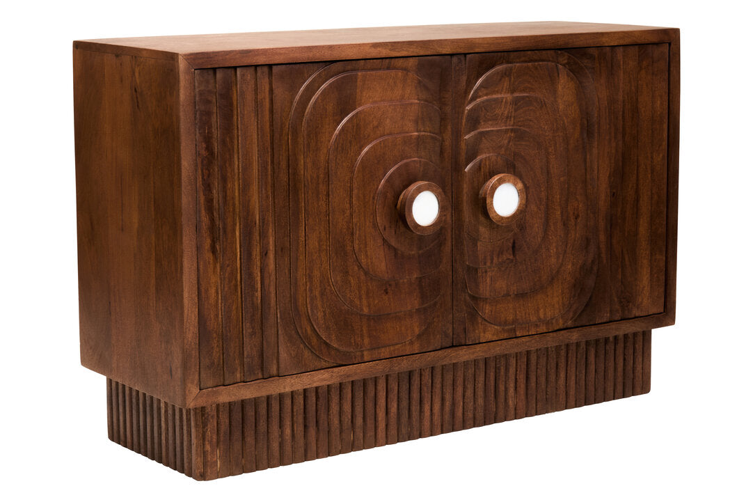 Sangar Two Door Mango Wood Carved Sideboard