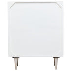 Sita Two Door Whitewash Mango Wood Abstract Cabinet