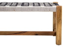 Satna Black And White Jute Bench