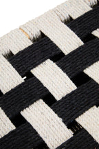 Satna Black And White Jute Bench