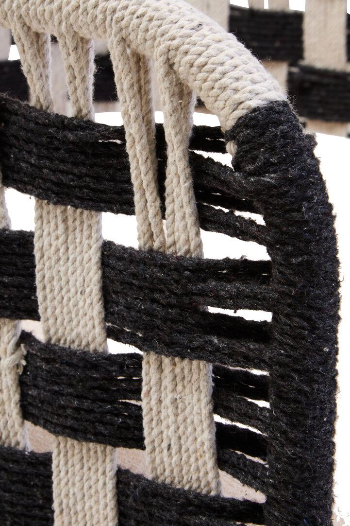 Satna Black And White Jute Chair