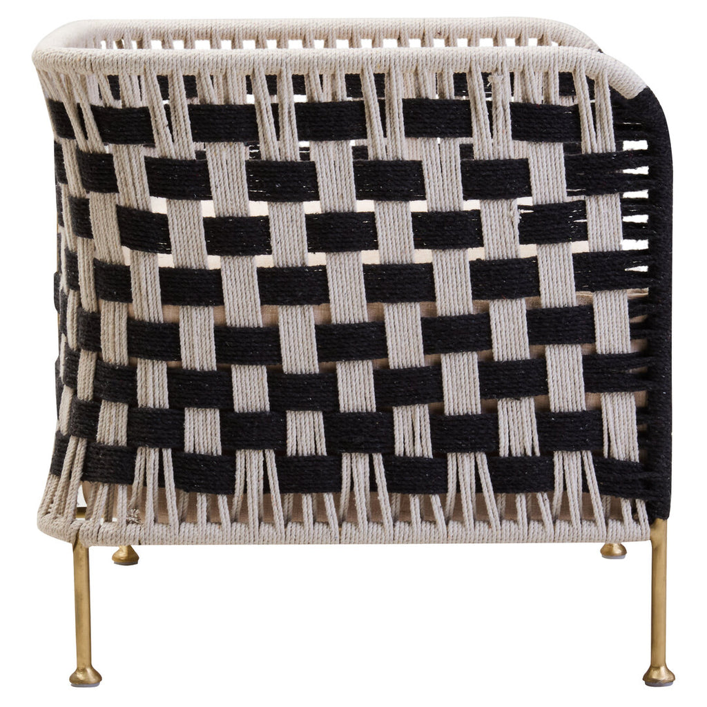 Satna Black And White Jute Chair