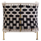 Satna Black And White Jute Chair