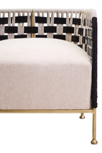 Satna Black And White Jute Chair