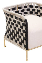 Satna Black And White Jute Chair