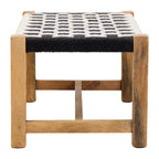 Satna Black And White Jute Bench