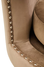 Hestia Mink Velvet Swivel Chair