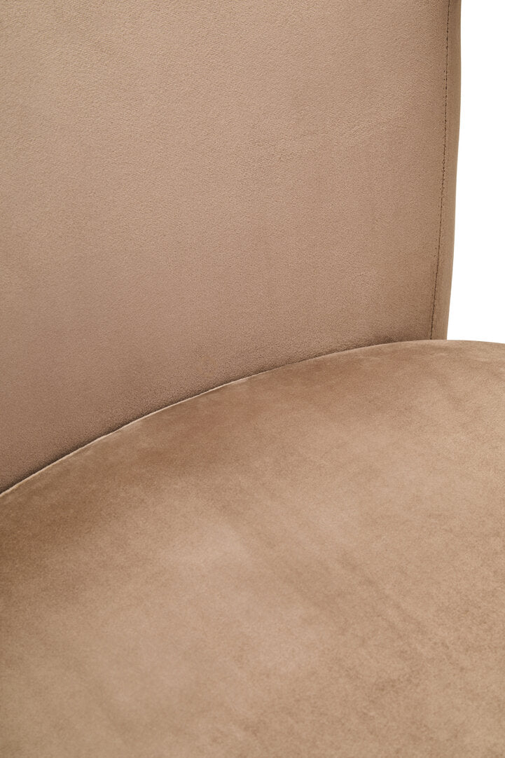 Hestia Mink Velvet Swivel Chair