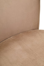 Hestia Mink Velvet Swivel Chair