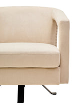 Hestia Beige Velvet Swivel Chair
