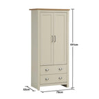 Lisbon 2 Piece Set 2 Door Wardrobe, 3+4 Chest