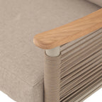 Berne Range Modular Corner Sofa Rope Set with 2 Coffee Tables with Teak Wood Top