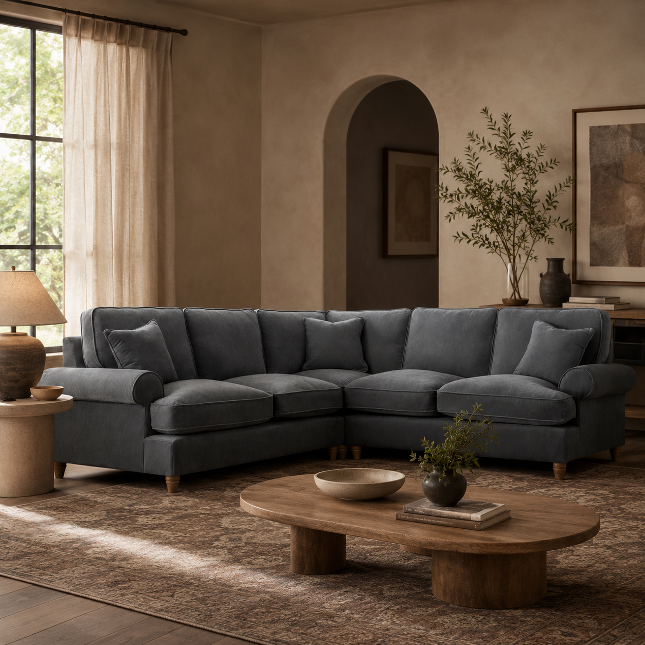 2 Corner 2 Manhattan Charcoal The Great Sofa Company | Victoria | Bromfield | Lola | Alfie | Mari | Longfellow | Duresta Style