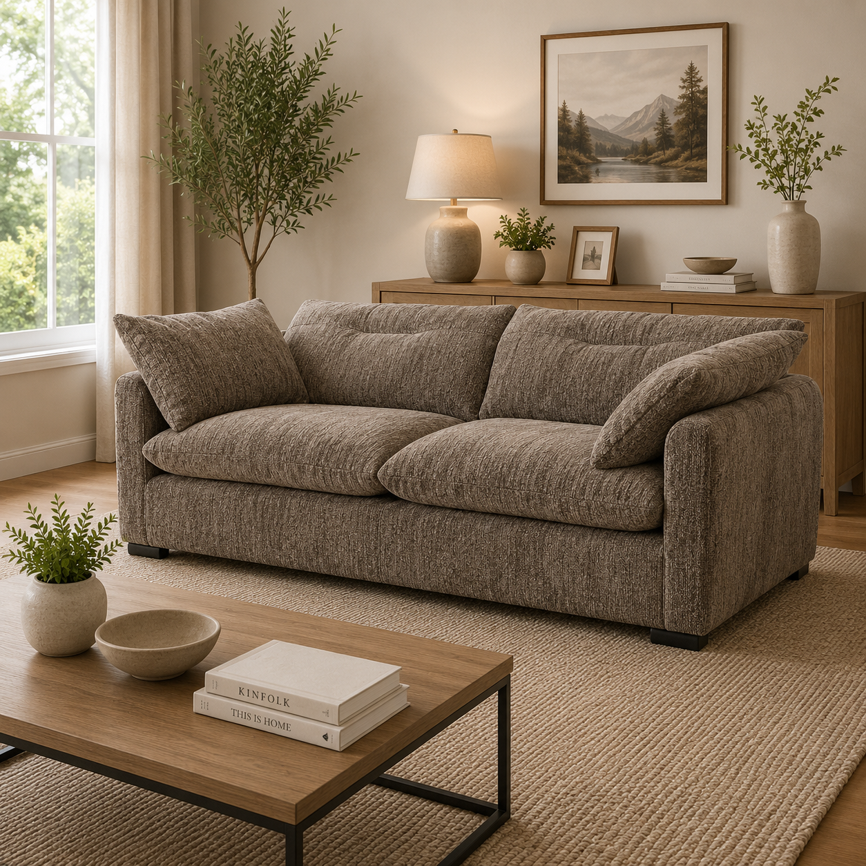 Quetta Sofa Rust Brown 2 Seater