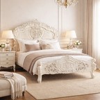 Rococo 4ft6 Double Size Carved Bed